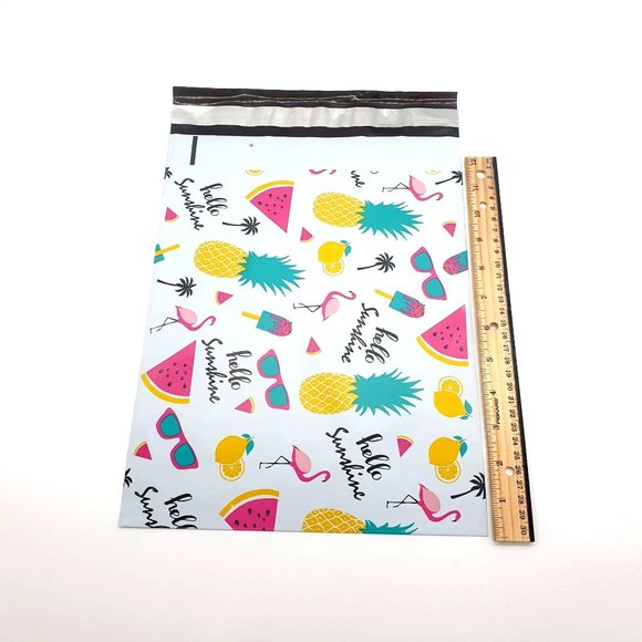 Hello Sunshine Summer 10 x 13 Poly Mailers Printed Bags For Mailing Shipping 25 - Picture 3 of 3